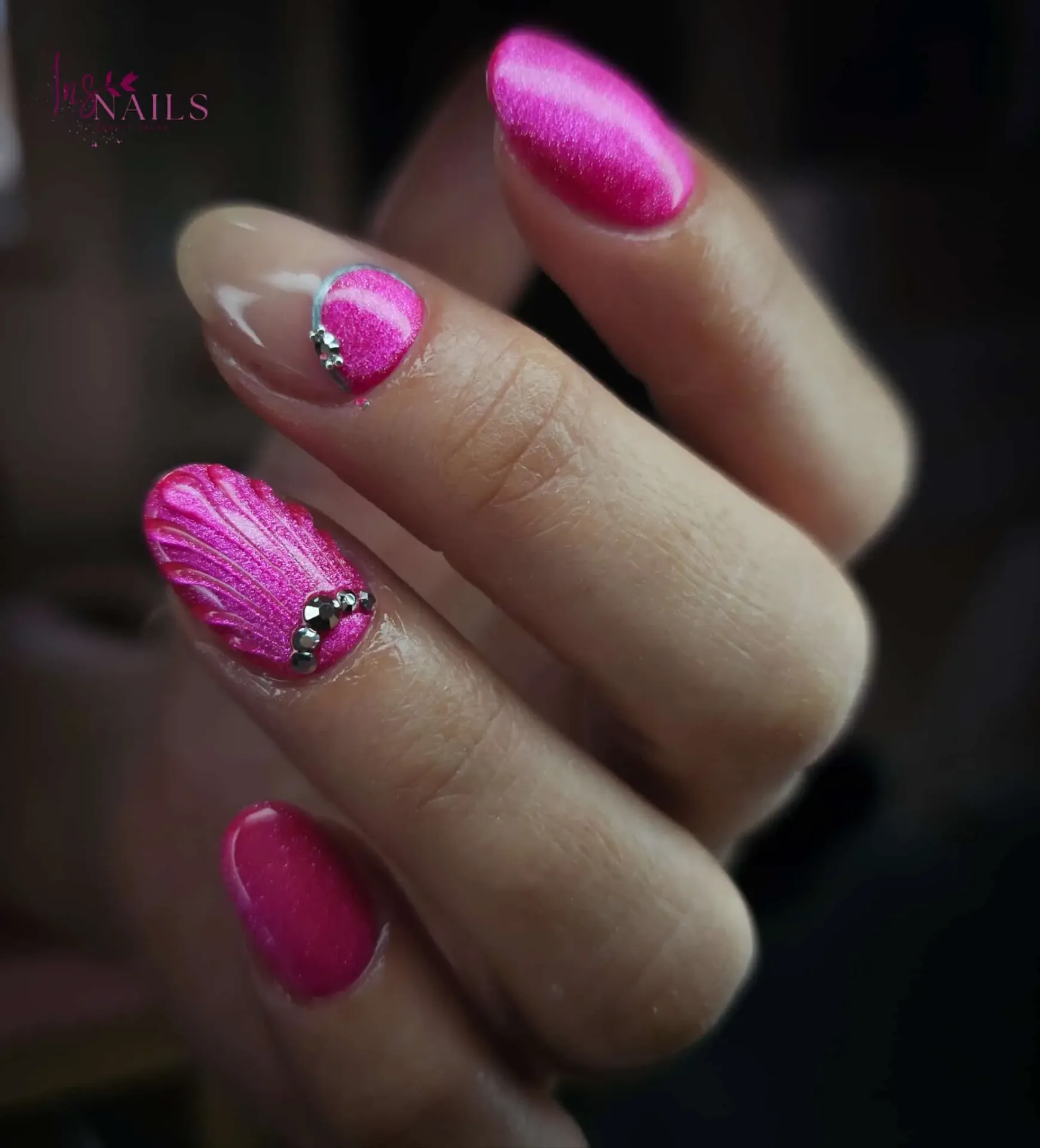 Uñas holográficas tornasol brillante
